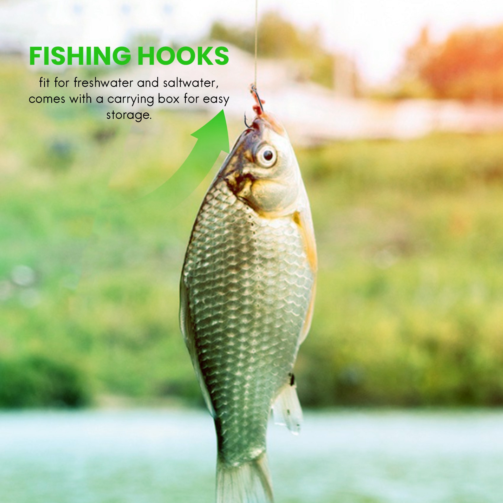Fishing Hook Box - Nueva llegada 500 piezas/set de tamaños