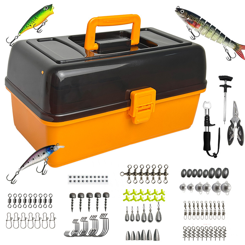 Fishing Hook Box - Caja de aparejos naranja con juego