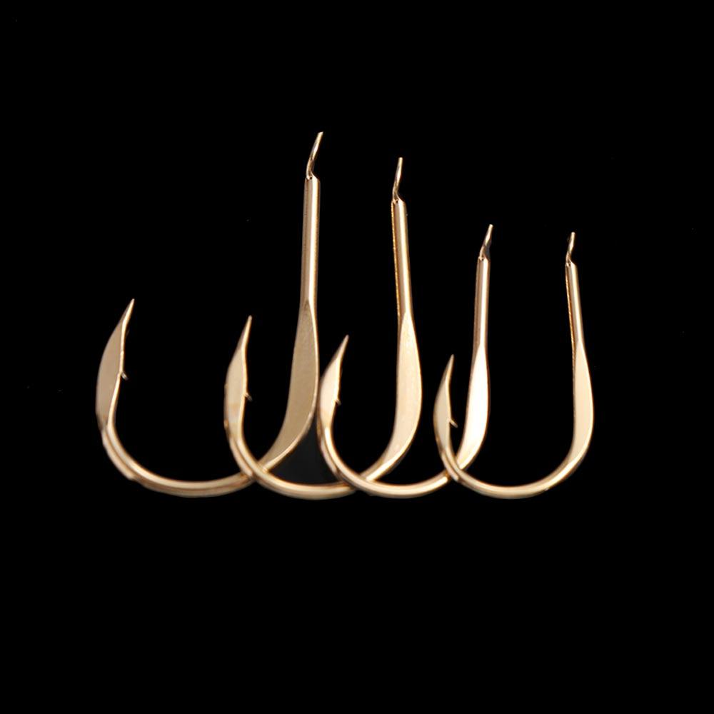 Fishing Hook Size - Anzuelos de pesca dorados de acero