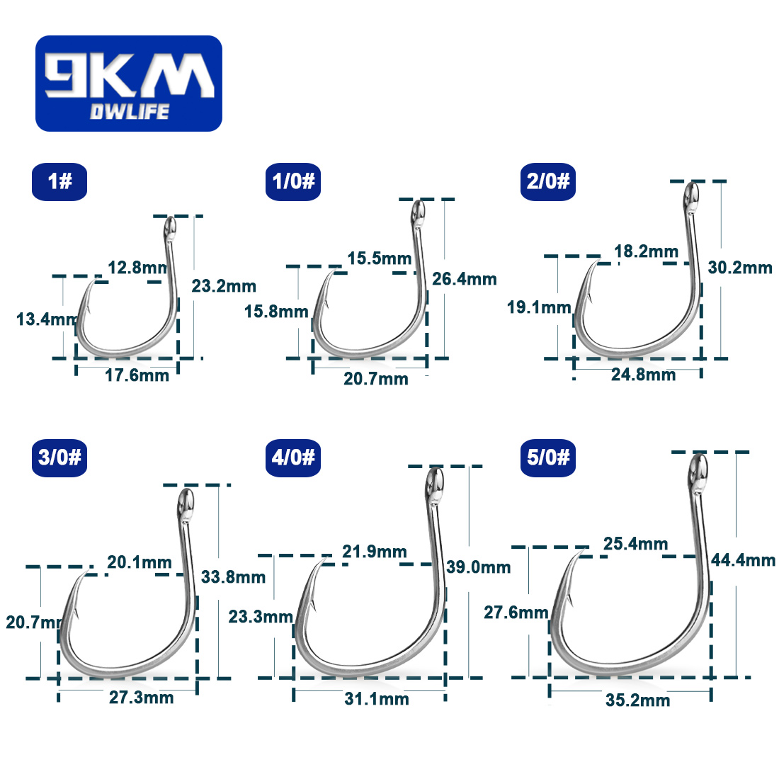 Anzuelos de pesca de 9KM, anzu - Fishing Hook Offset reseña y precio